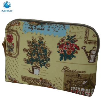 Multi Purpose Printing Canvas Makeup Organizer Clutch Bag Travel Cosmetics Pouch